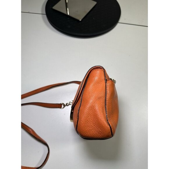 Michael Kors Orange Pebbled Leather Fulton - Picture 8 of 9